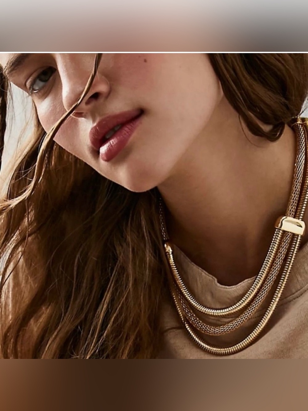 NWT Free People Night Fever Choker in Gold